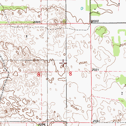 Topographic Map of Vandersnick Airport (historical), NE