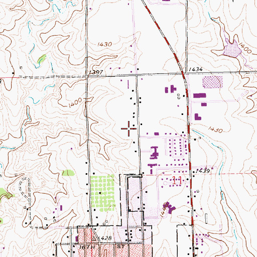 Topographic Map of Jefferson County Memorial Hospital Heliport, NE