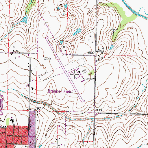 Topographic Map of Brenner Field, NE