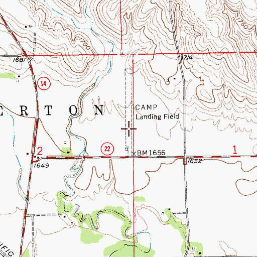 Topographic Map of C A M P Airport, NE