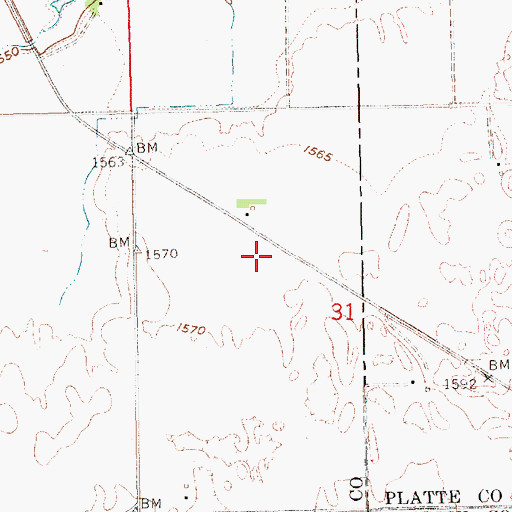 Topographic Map of Genoa Municipal Airport, NE