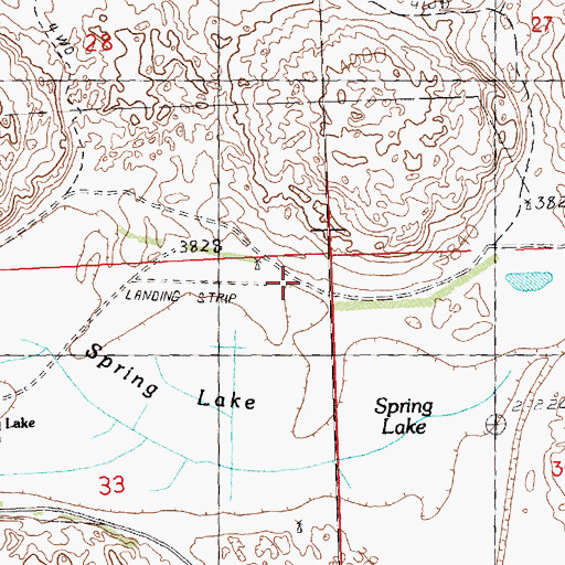 Topographic Map of Spring Lake Airport, NE