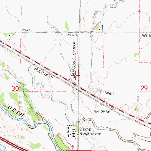 Topographic Map of Fiese Airstrip, NE