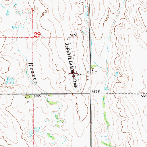 Topographic Map of Schutte Airport, NE