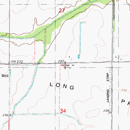 Topographic Map of Smith's Strip Airport (historical), AR