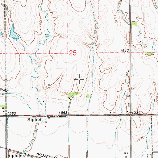 Topographic Map of Meyers Freedom Flight Hardy Airport, NE