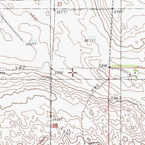 Topographic Map of Orr Ranch Airport, NE