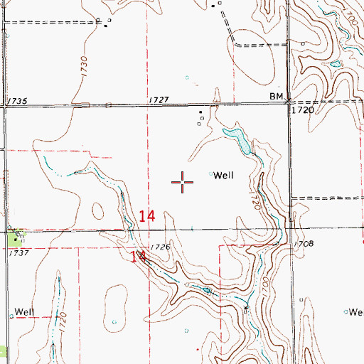 Topographic Map of Boardman Aerial Airport, NE