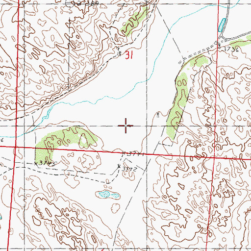 Topographic Map of Davis Ranch Airport, NE
