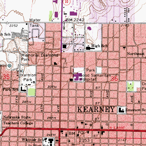 Topographic Map of Good Samaritan Heliport, NE