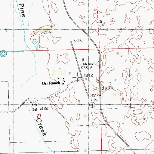 Topographic Map of Orr Airport, NE
