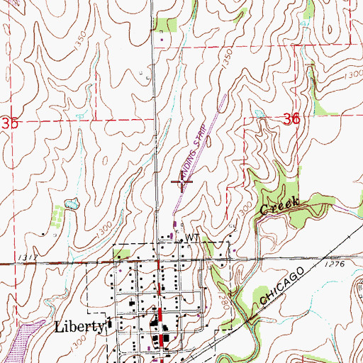 Topographic Map of Thomas Airport, NE