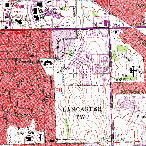 Topographic Map of Saint Elizabeth Community Health Center Heliport, NE