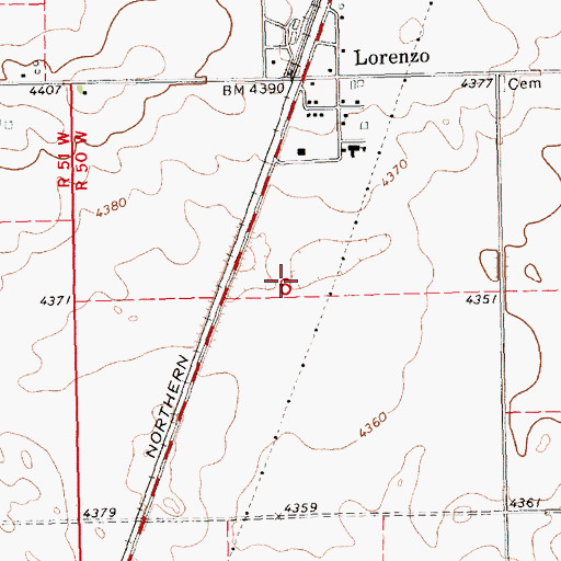 Topographic Map of Phelps Airport (historical), NE