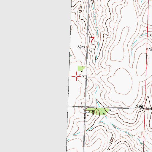 Topographic Map of Nolte Farms Airport, NE
