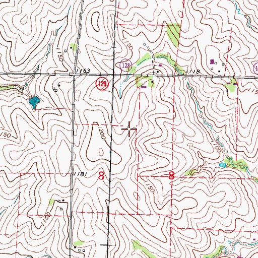 Topographic Map of Gress Farms Airport (historical), NE