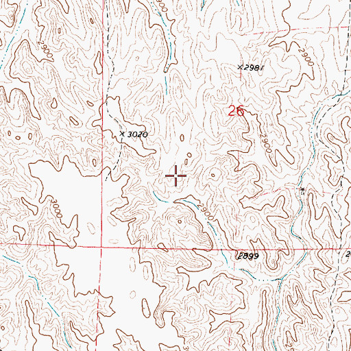 Topographic Map of Harden Airstrip (historical), NE