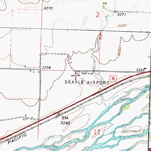 Topographic Map of Searle Field, NE