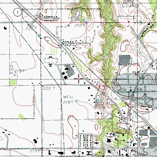 Topographic Map of Lee Memorial Hospital Heliport, AR