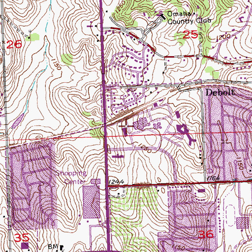 Topographic Map of Immanuel Medical Center Heliport, NE