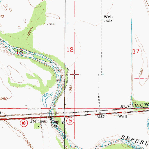 Topographic Map of L J Bose Airstrip (historical), NE