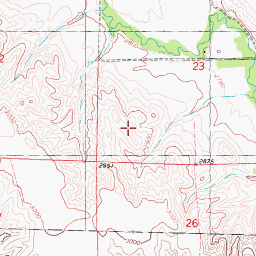 Topographic Map of Malone M-bar Ranch Airport, NE