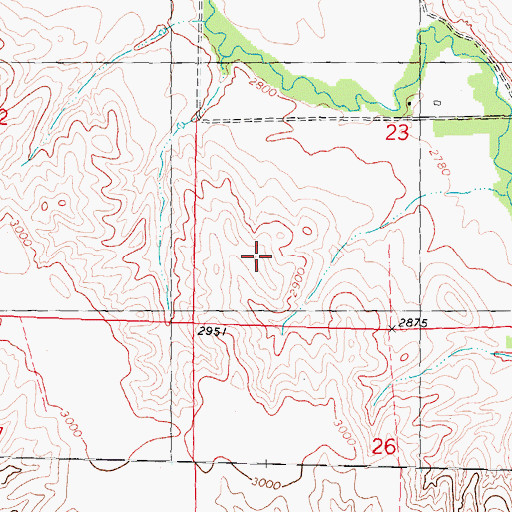 Topographic Map of Malone M-bar Ranch Airport, NE