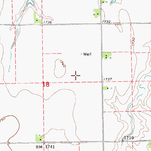 Topographic Map of Merchant Homestead Airport (historical), NE