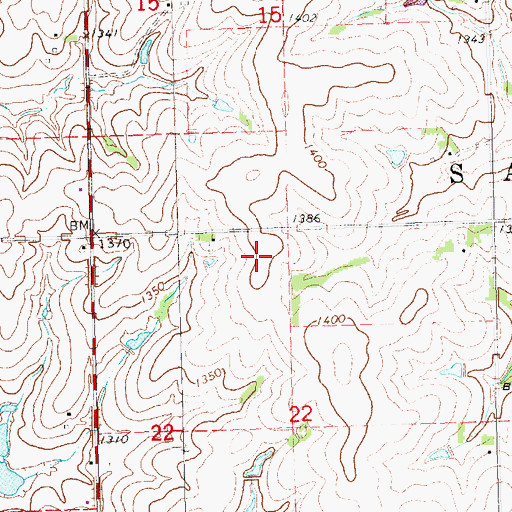 Topographic Map of Mueller Field, NE