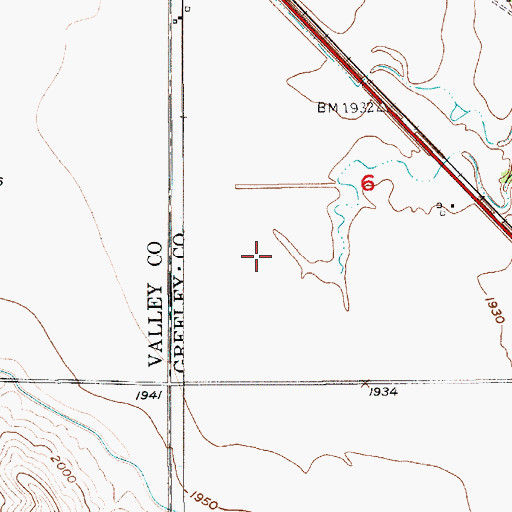 Topographic Map of Scotia Airport (historical), NE