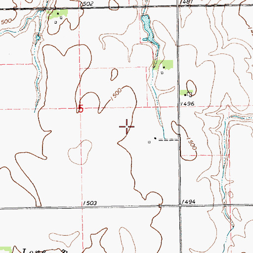 Topographic Map of Seward Municipal Airport, NE