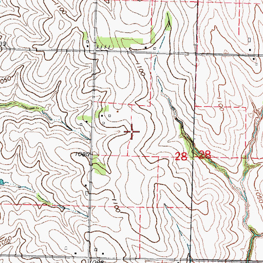 Topographic Map of Eickhoff Strip, NE