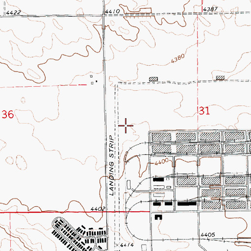 Topographic Map of Western Nebraska Community College Airport (historical), NE