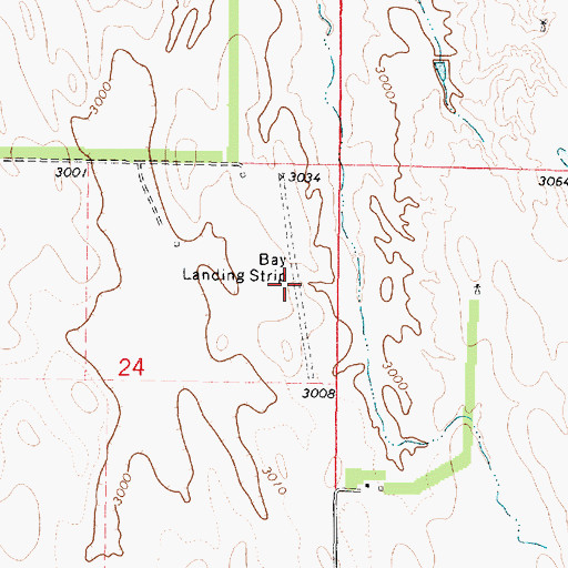 Topographic Map of Bay Field (historical), NE