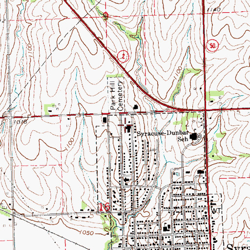Topographic Map of Syracuse Hospital Heliport, NE