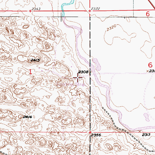 Topographic Map of W Meeks Ranch Airport (historical), NE