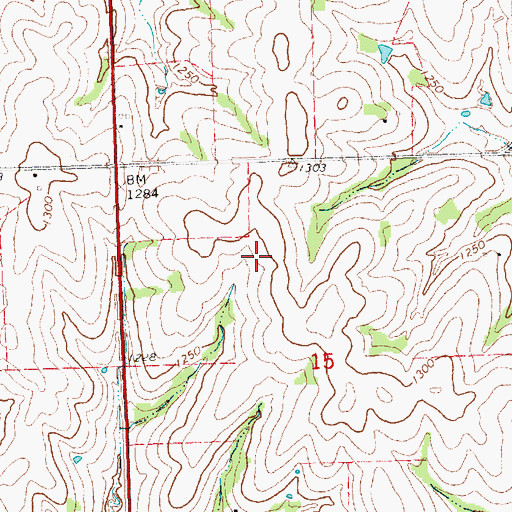 Topographic Map of Tecumseh Municipal Airport, NE