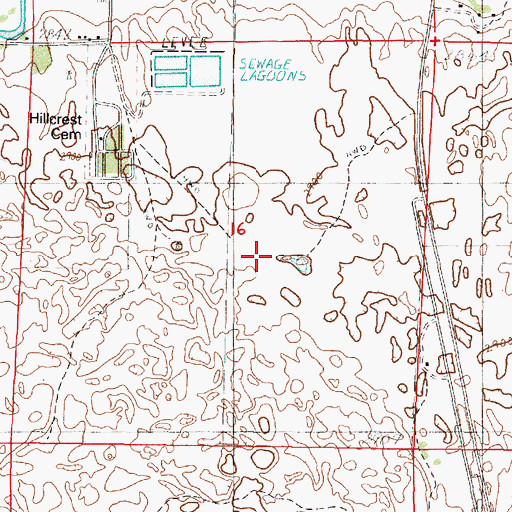 Topographic Map of Thomas County Airport, NE