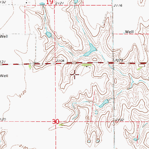 Topographic Map of Sindt Airport, NE
