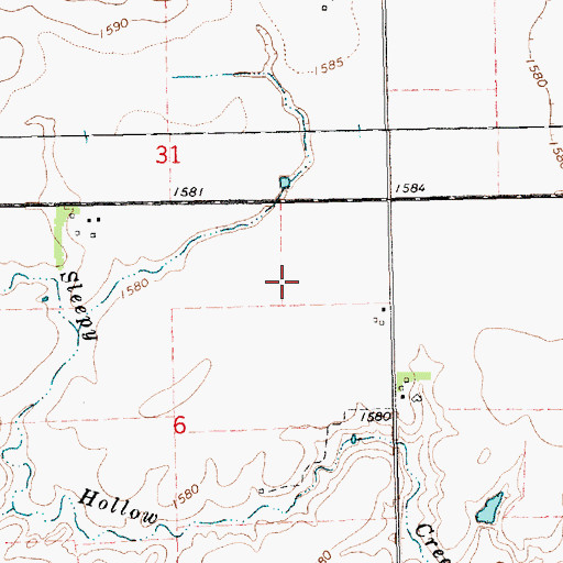 Topographic Map of Flying V Airport, NE