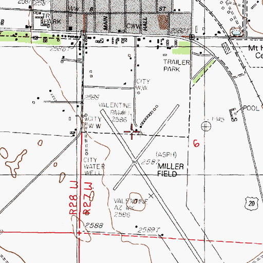 Topographic Map of Miller Field, NE