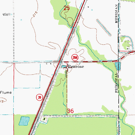 Topographic Map of Penrose Airport, AR