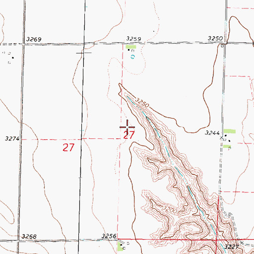 Topographic Map of Donze Airport (historical), NE