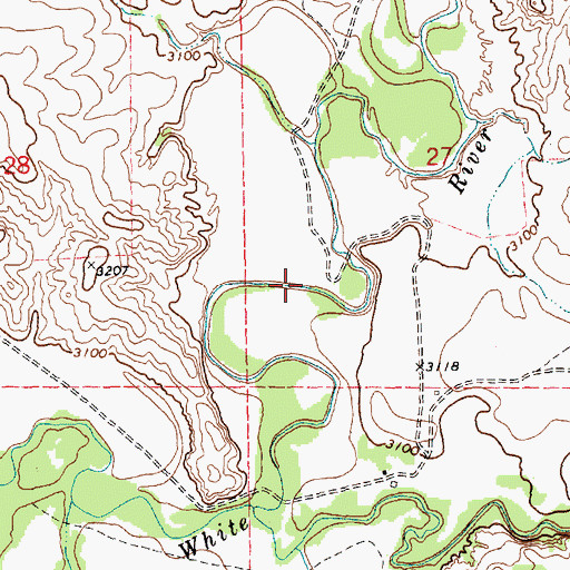 Topographic Map of White River, SD