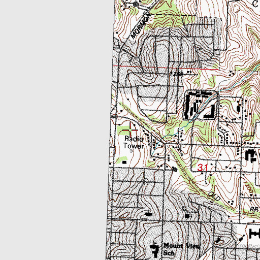 Topographic Map of WOW-AM (Omaha), NE