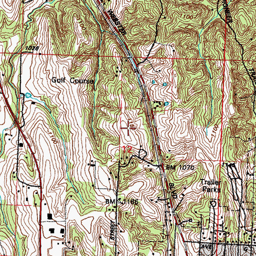 Topographic Map of KOTD-AM (Plattsmouth), NE