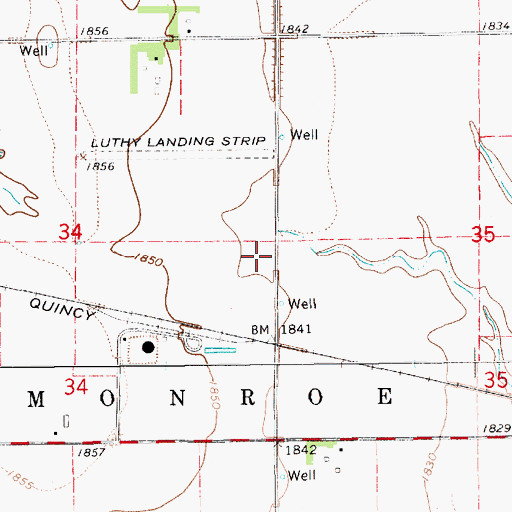 Topographic Map of KMTY-FM (Aurora), NE