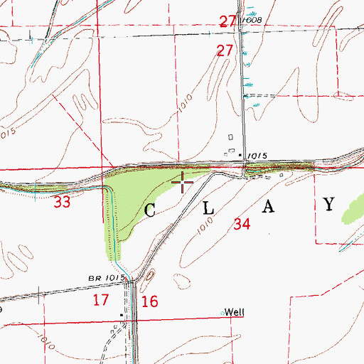 Topographic Map of KBWH-FM (Blair), NE