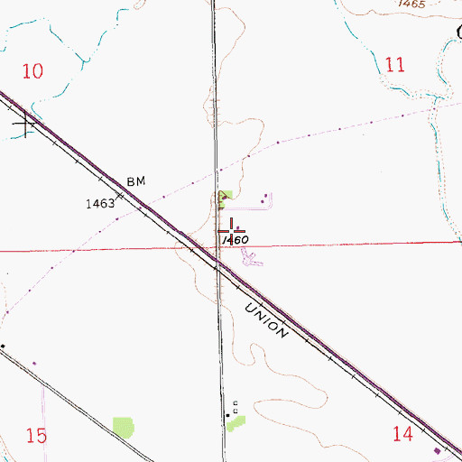 Topographic Map of KWMG-FM (Columbus), NE