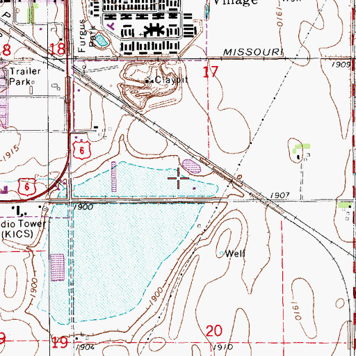 Topographic Map of KEZH-FM (Hastings), NE